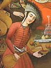 Persian woman pouring wine